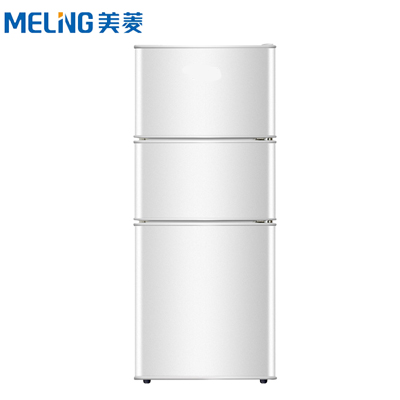 美菱(MELING)210升 三门小冰箱家用 节能轻音 中门软冷冻